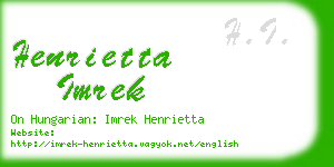 henrietta imrek business card